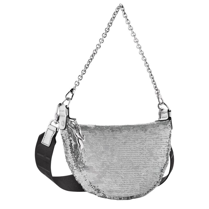 Longchamp Smile S Axelväska Dam Silver | 4603-EHPCM