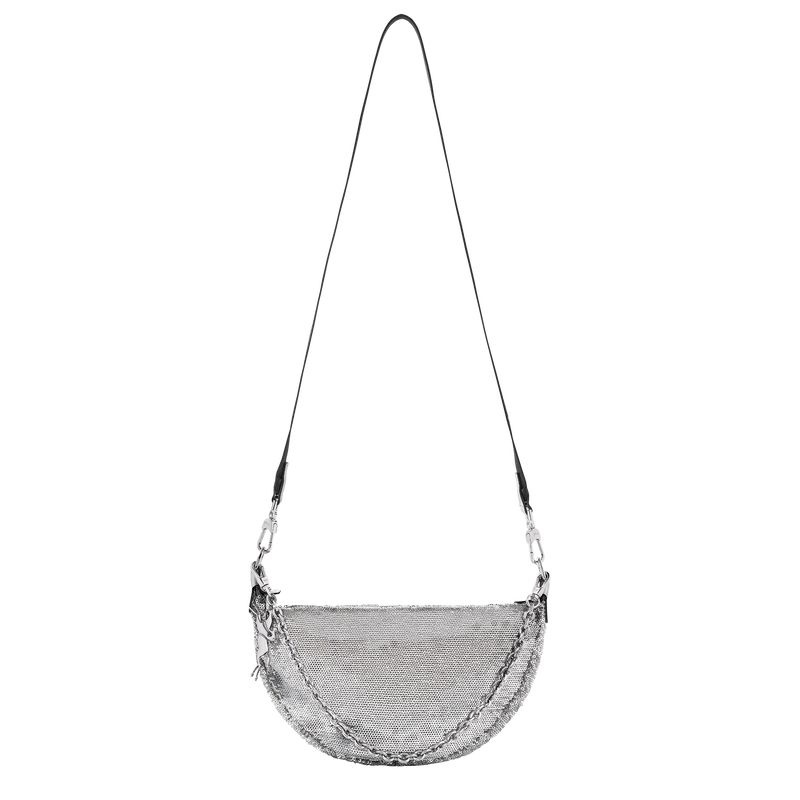 Longchamp Smile S Axelväska Dam Silver | 4603-EHPCM