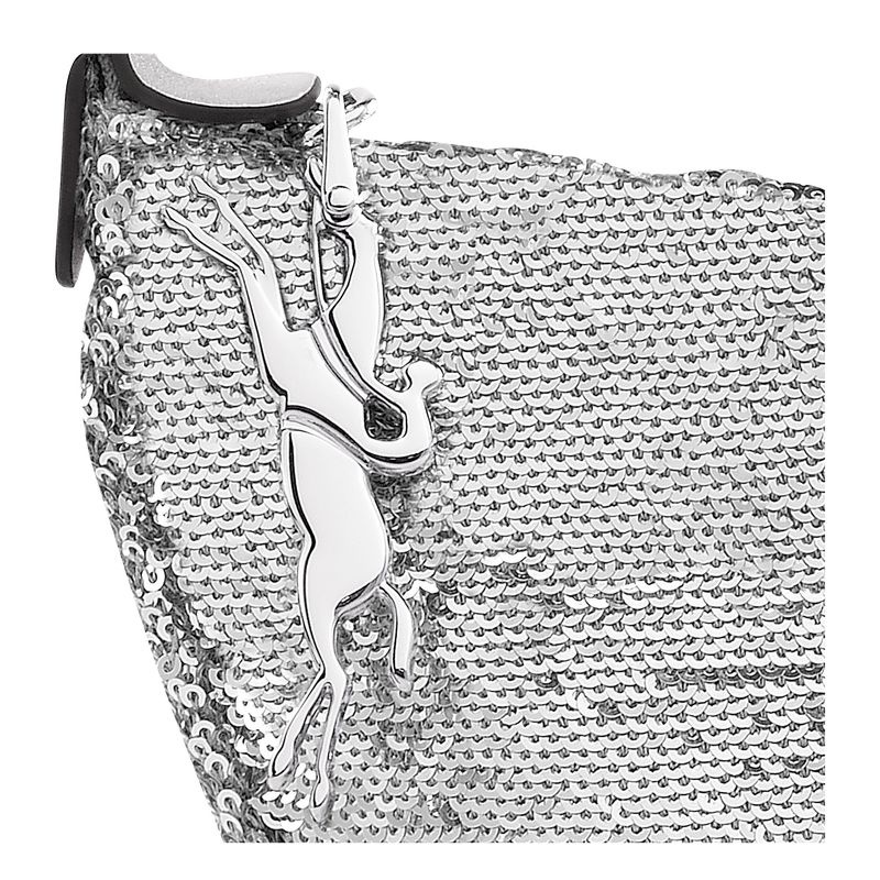 Longchamp Smile S Axelväska Dam Silver | 4603-EHPCM