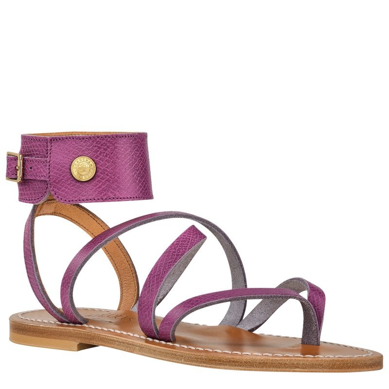 Longchamp x K.Jacques Sandals Sandaler Dam Lila | 4753-MGVTS