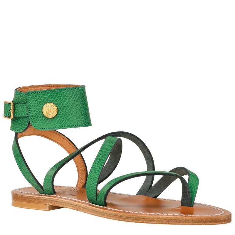 Longchamp x K.Jacques Sandals Sandaler Dam Gröna | 9246-CUQZG