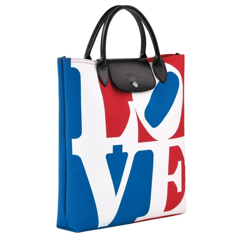 Longchamp x Robert Indiana L Handväska Dam Vita | 3107-QWXHB