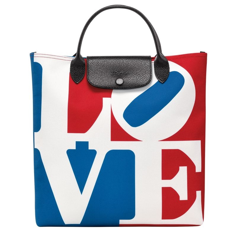 Longchamp x Robert Indiana L Handväska Dam Vita | 6714-ISLRU