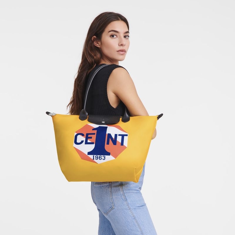 Longchamp x Robert Indiana L Toteväska Dam Blå | 0268-WAUDY