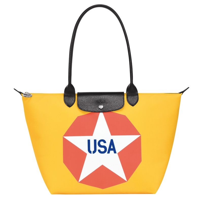 Longchamp x Robert Indiana L Toteväska Dam Blå | 0268-WAUDY