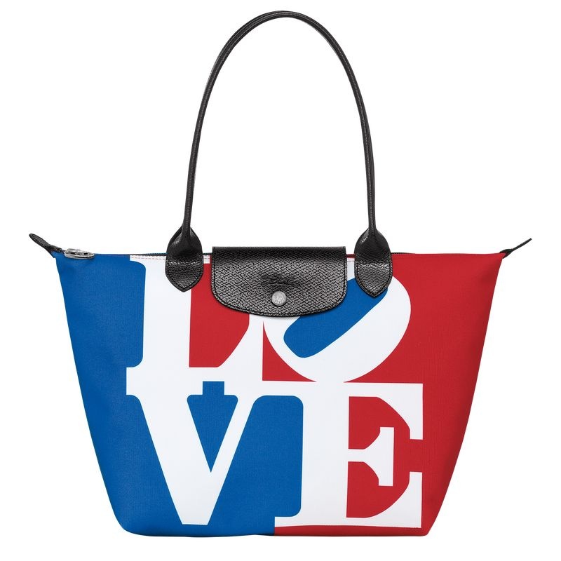 Longchamp x Robert Indiana M Toteväska Dam Vita | 5273-ZJFXM