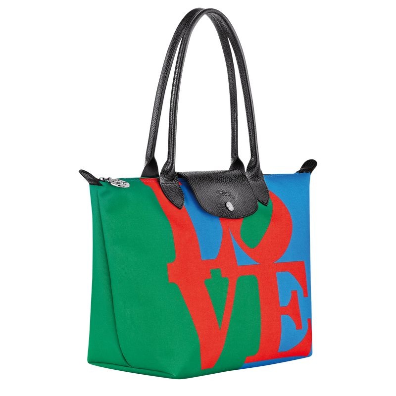 Longchamp x Robert Indiana M Toteväska Dam Röda Marinblå | 2365-YPQRB