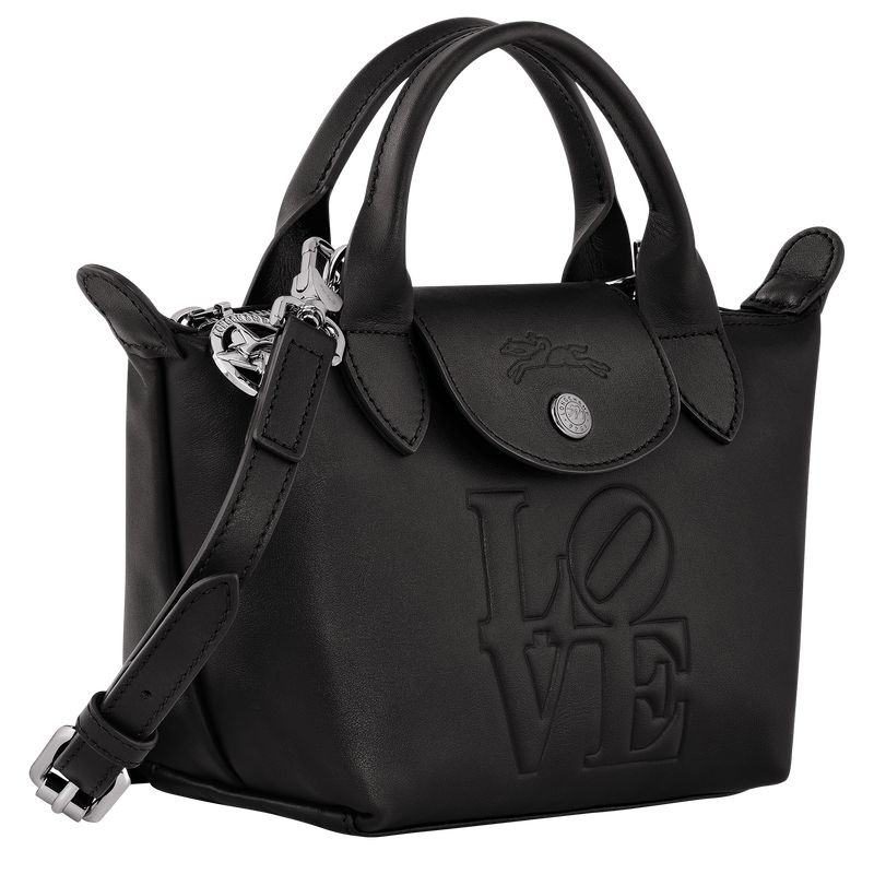 Longchamp x Robert Indiana XS Handväska Dam Svarta | 5724-CQTHO