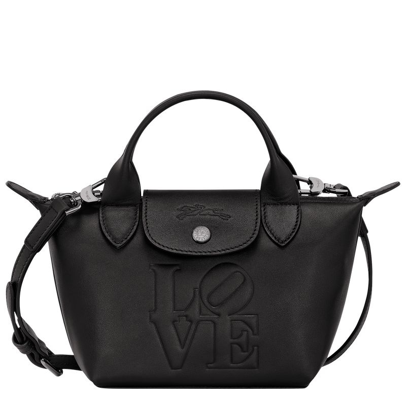 Longchamp x Robert Indiana XS Handväska Dam Svarta | 5724-CQTHO