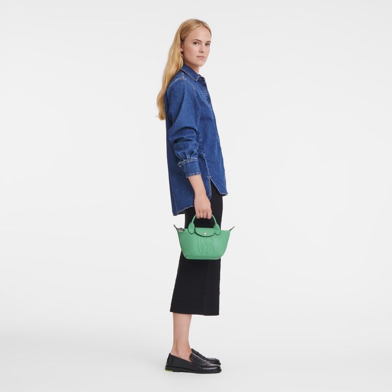 Longchamp x Robert Indiana XS Handväska Dam Gröna | 1958-KBOMI