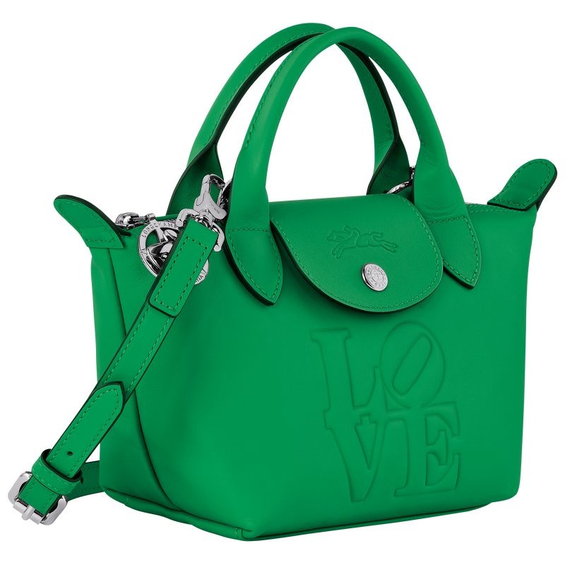 Longchamp x Robert Indiana XS Handväska Dam Gröna | 1958-KBOMI