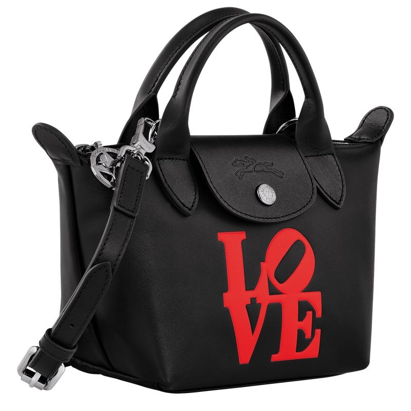 Longchamp x Robert Indiana XS Handväska Dam Svarta | 9317-HXIRP